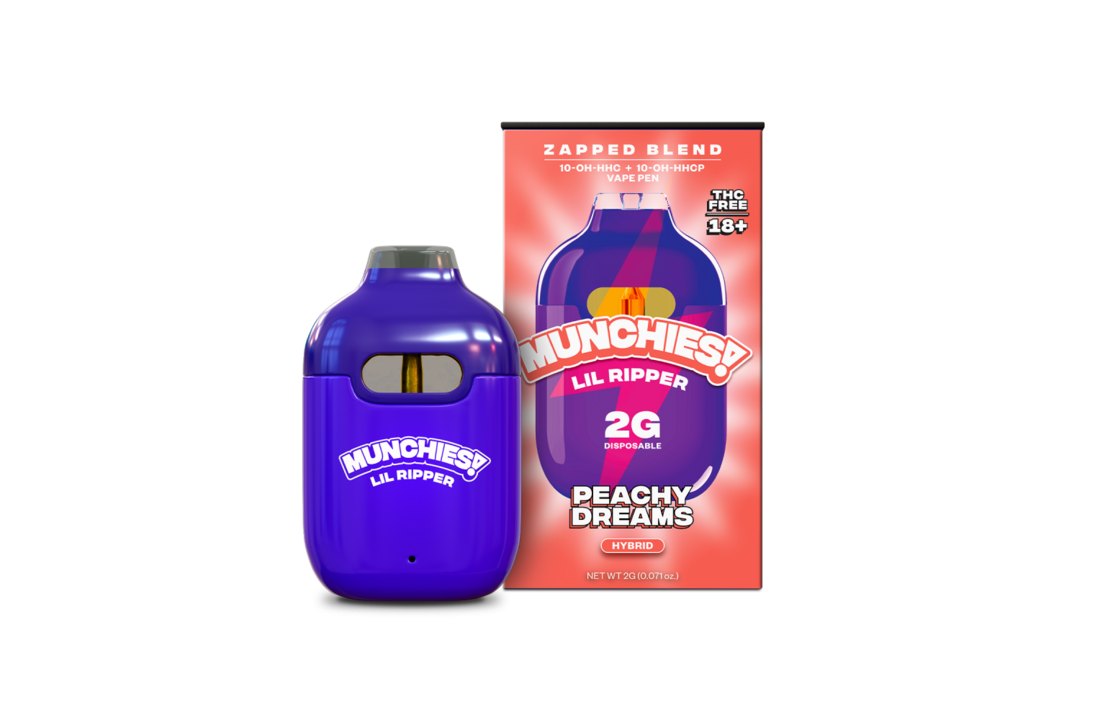 Delta Munchies Peachy Dreams - 2g Lil 10-OH-HHC + 10-OH-HHCP Ripper Vape