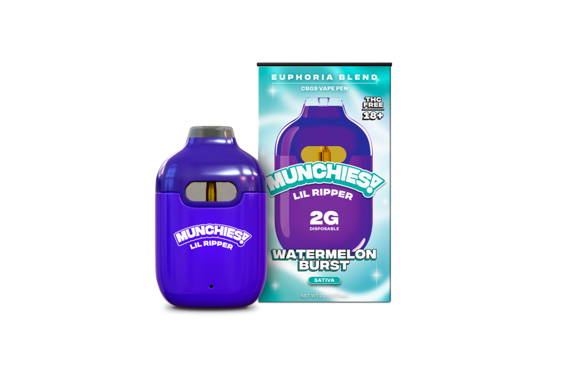 Delta Munchies Watermelon Burst - 2g CBG9 Lil Ripper Vape