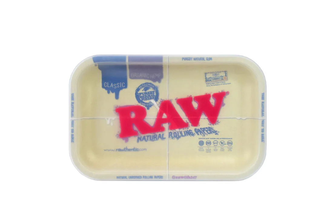 RAW Metall Dab Rolling Tablett + Silikonabdeckung - Klein